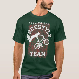 Camiseta BMX Freestyle Bike Marrocos Flag Biking Cycling BM