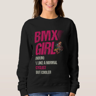 Camiseta BMX Girl gosta de ciclista normal, mas mais legal