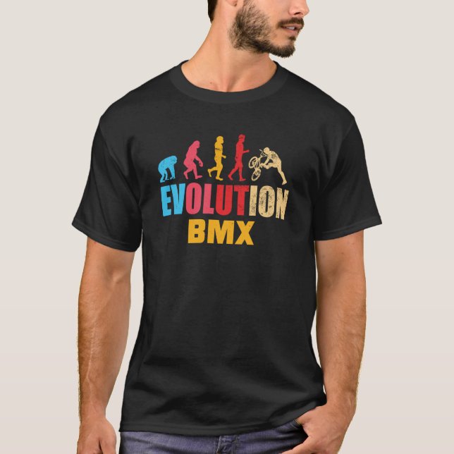 Camiseta BMX Human Evolution Vintage Antigo Ciclo Escolar (Frente)