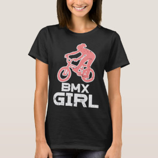 Camiseta BMX Menina Bicicleta Bicicleta Bicicleta Bicicleta