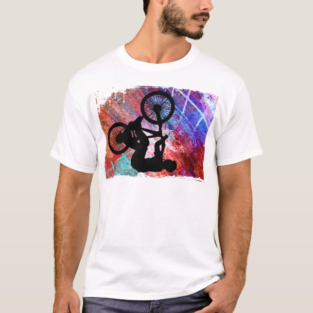 Camiseta BMX no Grunge oxidado (Frente)