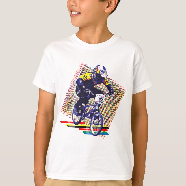 Camiseta BMX para rapazes (Frente)