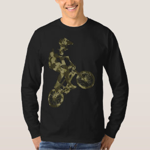 Camiseta BMX Racing Extreme esportivo Bike Rider camuflage