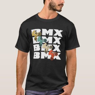 Camiseta BMX Retro Bicycle Stunts BMX Bike Motocross