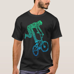 Camiseta BMX Rider Bike Bicicleta Garotos Correntes