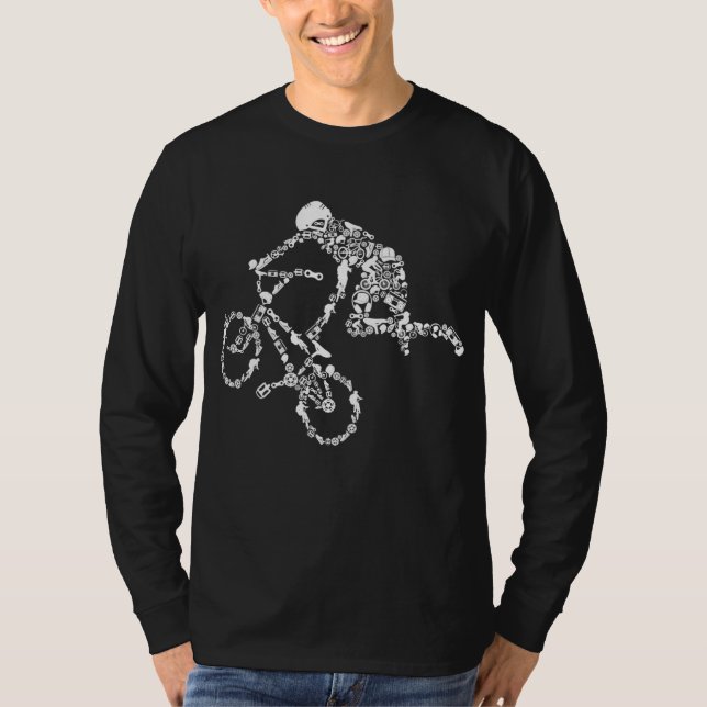 Camiseta BMX Rider - Corrida de Caça de Caça-Caça-Ciclo (Frente)