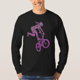 Camiseta Bmx Rider Girl Bicicleta de bicicleta Stunt Racing