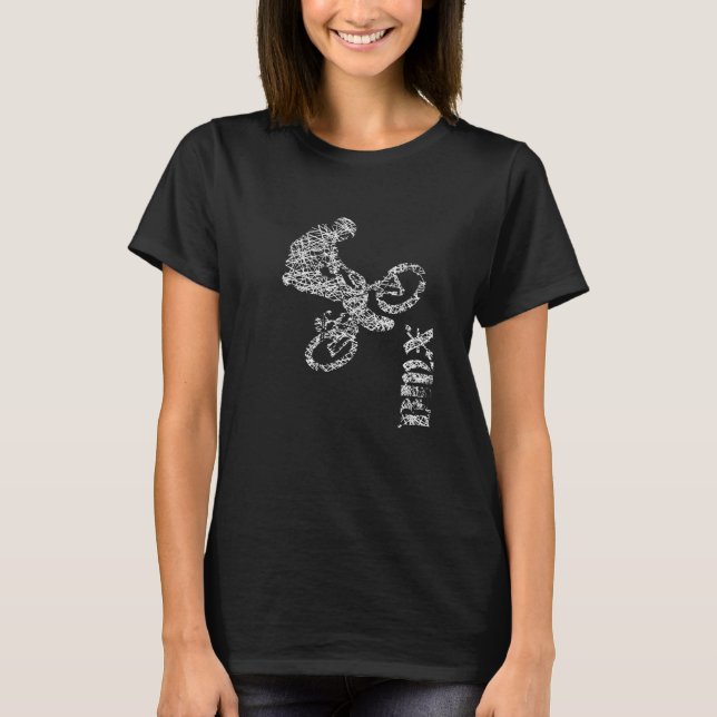 Camiseta BMX Stunt Driver Bicycle Fans Bike Freestyle 12 (Frente)