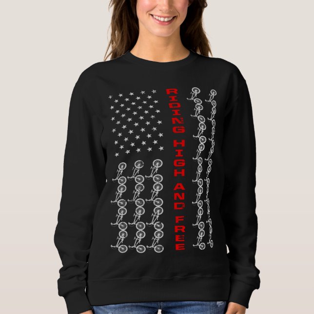 Camiseta BMX US Flag Riding High And Free (Frente)