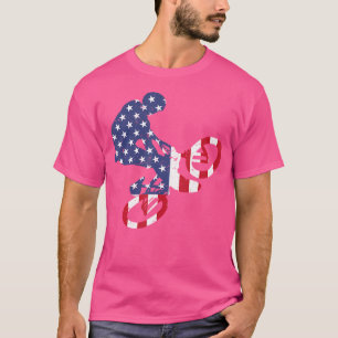 Camiseta Bmx Usa Flag Gif Para Todos Os Cavaleiros Biciclet
