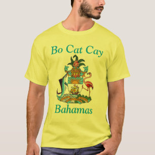 Camiseta Bo Cat Cay, Bahamas com Casaco de armas