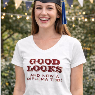 Camiseta Boa Aparência e Diploma Também Formatura Divertida