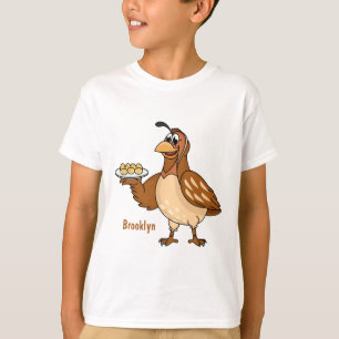 Camiseta Boa codorniz com animação de ovos