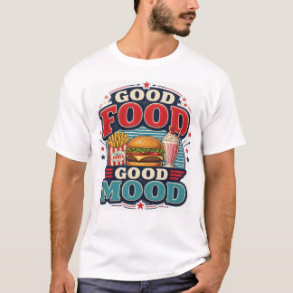 Camiseta Boa Comida Bom Humor Lanchonete Retro
