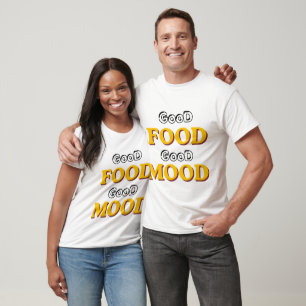 Camiseta Boa Comida Bom Humor Tipografia Retro Amante de Co