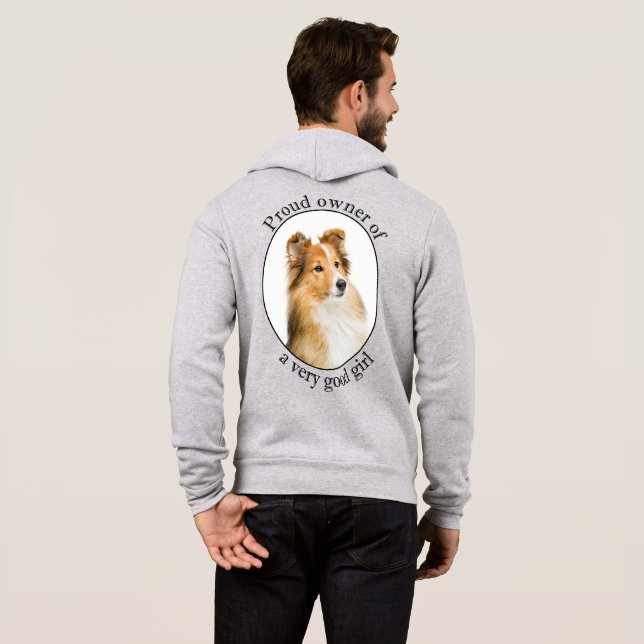 Camiseta Boa Garota Sheltie (Parte Traseira Completa)