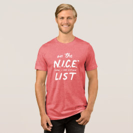 Camiseta Boa lista de malvados, Natal engraçado