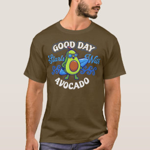 Camiseta Boa Manhã Começa Com Avocado Dando Comida Saudável