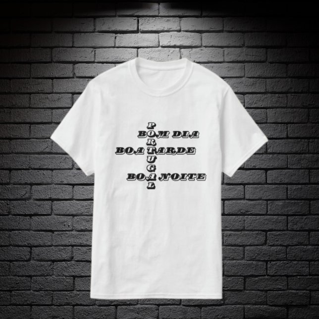Camiseta Boa Manhã Noite de Tarde em Português (Criador carregado)