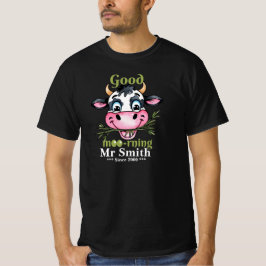 Camiseta Boa Manhã Vaca Engraçada