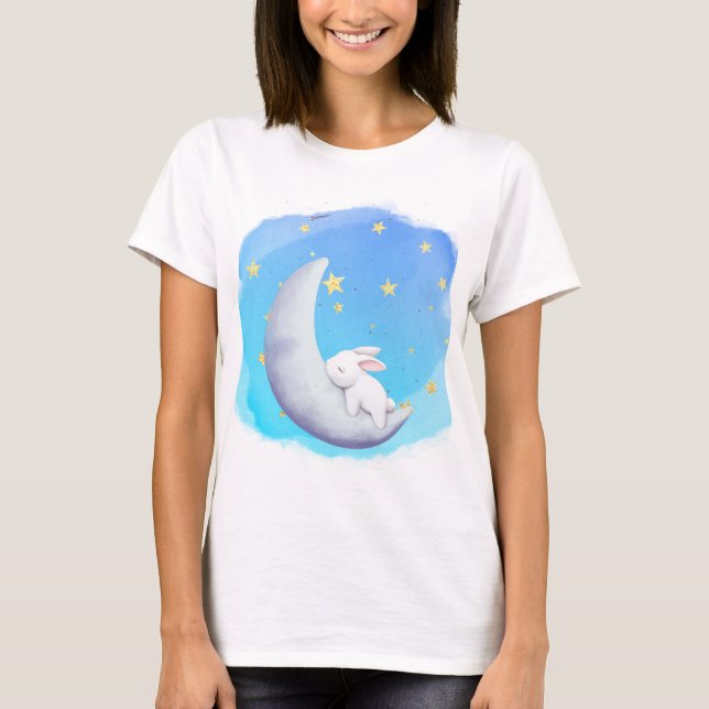 Camiseta Boa Noite Coelho Lua (Frente)