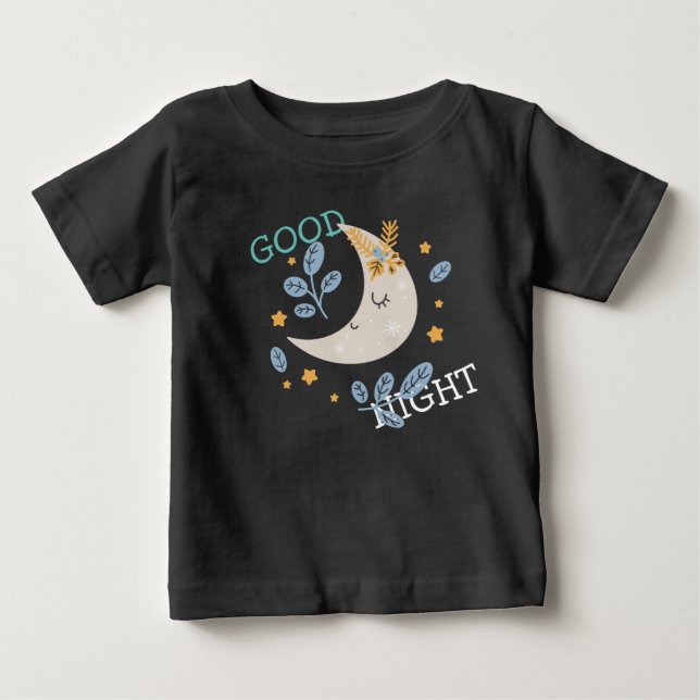 Camiseta Boa Noite Meia Lua Fofa  (Frente)