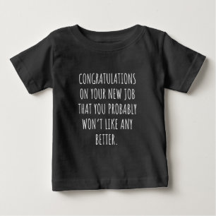 Camiseta Boa sorte com o novo emprego