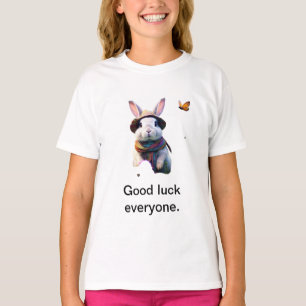 Camiseta Boa Sorte Para Todos" Nature Rabbit T-S Básico Par