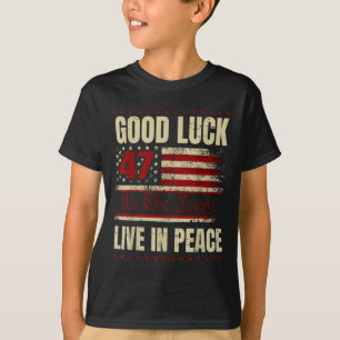 Camiseta Boa Sorte Viva Em Paz Engraçado Donald Trump Cotaç