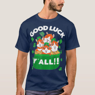 Camiseta Boa Sorte Vocês Todos Feliz Irlandês Pig Guiné Rua