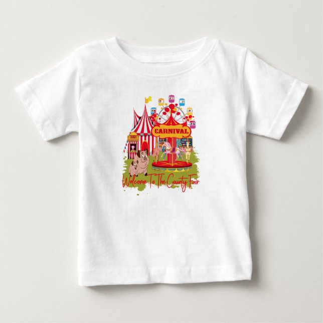 Camiseta Boa vinda à feira de condado - carnaval (Frente)