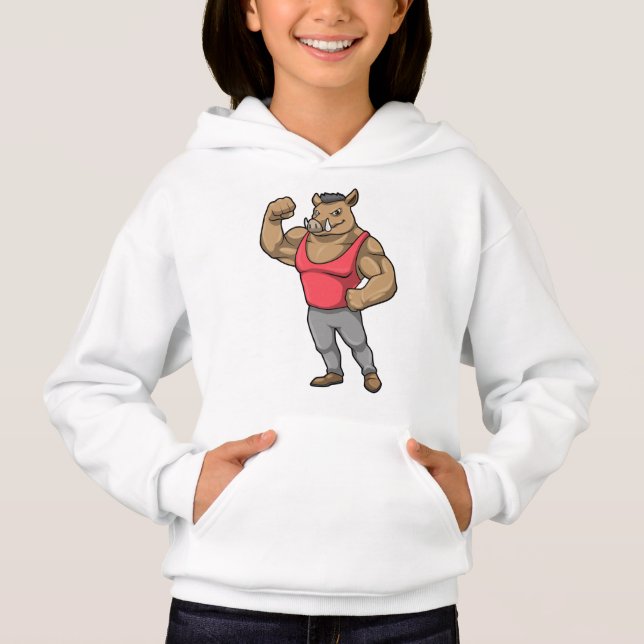 Camiseta Boar Bodybuilder Bodybuilding Músculos (Frente)