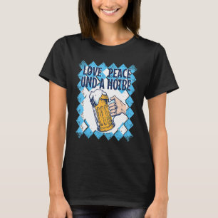 Camiseta Boarisch Love Peace & A Hoibe Bebê
