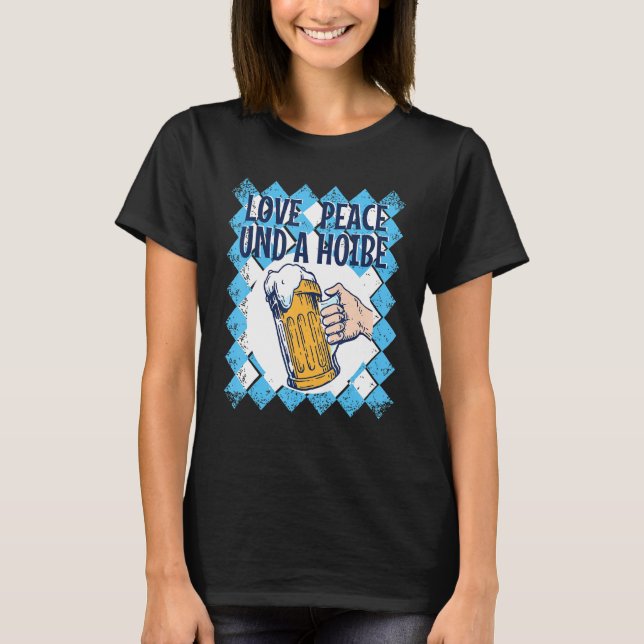 Camiseta Boarisch Love Peace & A Hoibe Bebê (Frente)