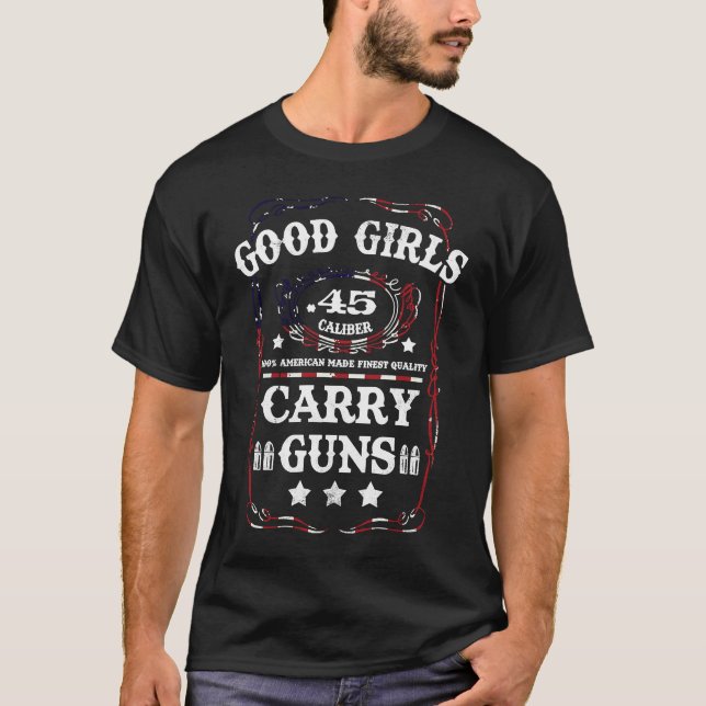 Camiseta Boas Carregares De Guns .45 Caliber Segunda Emenda (Frente)