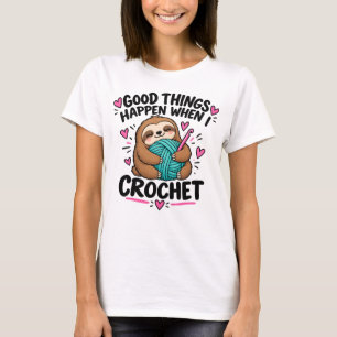 Camiseta Boas Coisas Acontecem Quando Eu Tricô – Tricô Dive