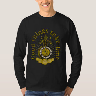Camiseta boas coisas levam tempo citação inspiradora vintag