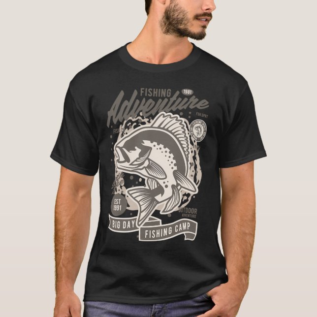 Camiseta Boas coisas vêm para aqueles que iscam Presente pa (Frente)