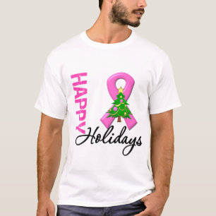 Camiseta Boas festas consciência do cancro da mama