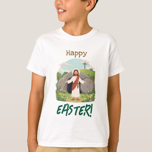 Camiseta Boas Festas de Páscoa, Sexta-feira Santa (Frente)