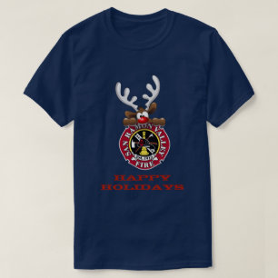 Camiseta Boas festas fogo do vale de San Ramon da rena