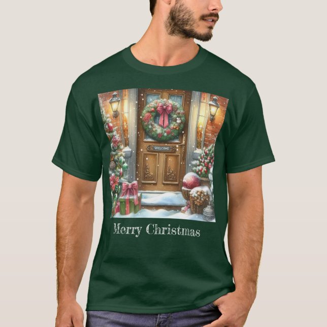 Camiseta Boas Festas Natal Verde (Frente)