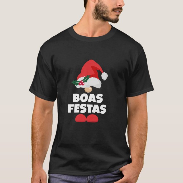 Camiseta Boas Festas Portugal Portuguese Happy Christmas  (Frente)