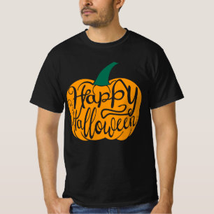 Camiseta Boas inscrições do Dia das Bruxas em abóbora escul