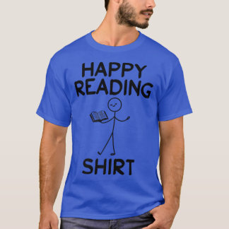Camiseta Boas Leituras do Stick Figura Livro Leitura do Pis