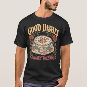 Camiseta Boas Louças Terças-Feiras Comuns China Floral