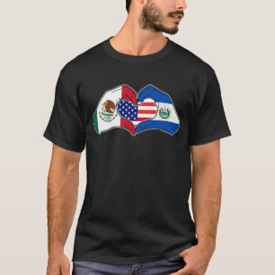 Camiseta Boas mãos México, El Salvador e EUA