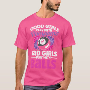 Camiseta Boas Meninas Jogam Com Jogadora de Bilhar Snook