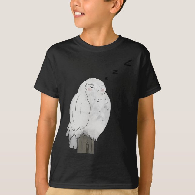 Camiseta Boas Noites, Coruja Sticker (Frente)