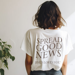 Camiseta Boas Notícias que Jesus te ama   Estética cristã